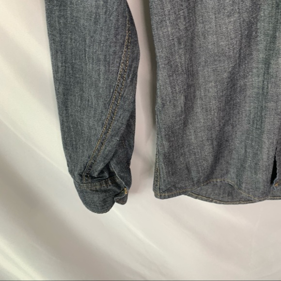 Wrangler Indigo Men’s Denim Pearl Snap Sz Medium - Picture 5 of 14